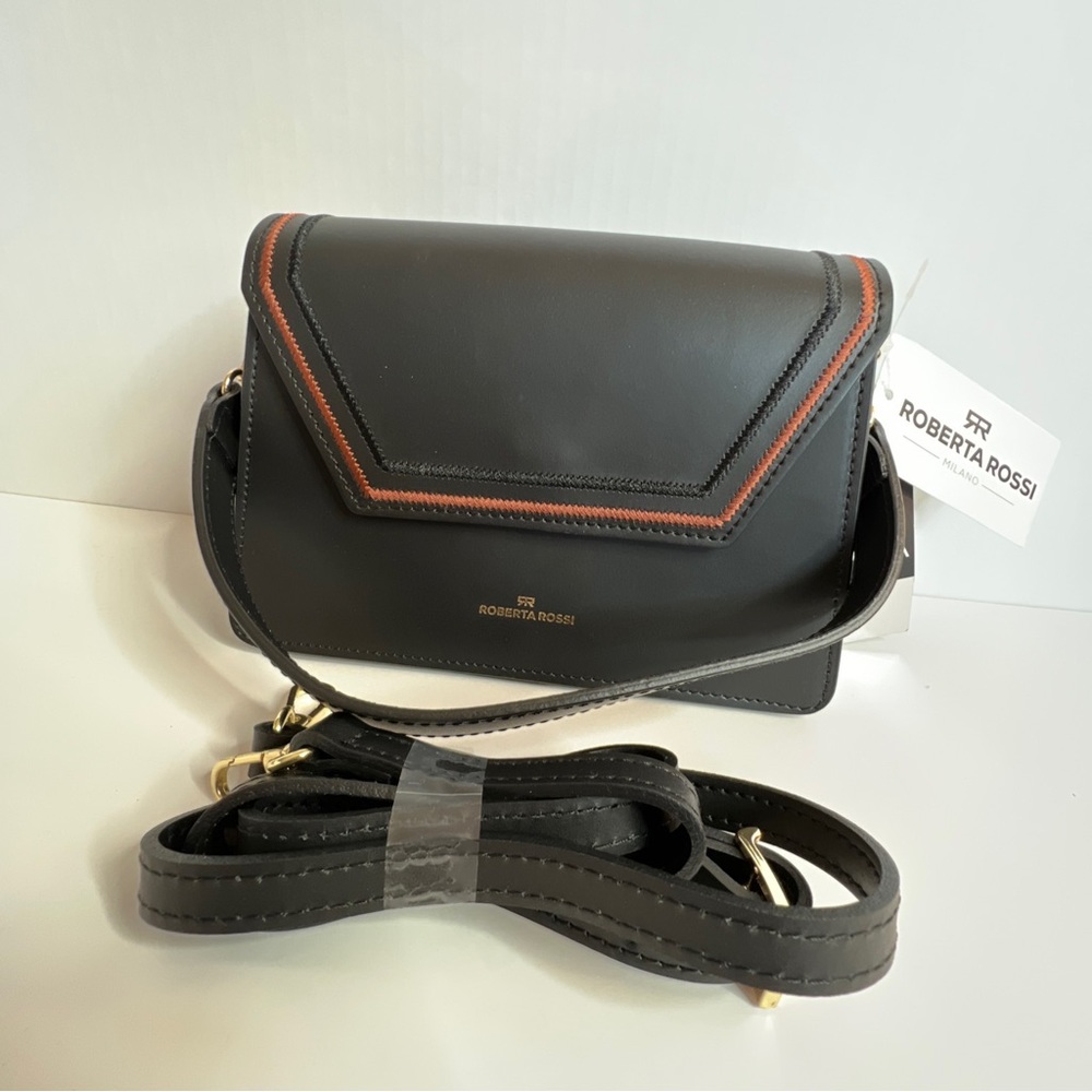 NWT Roberta Rossi Leather Satchel/crossbody bag
